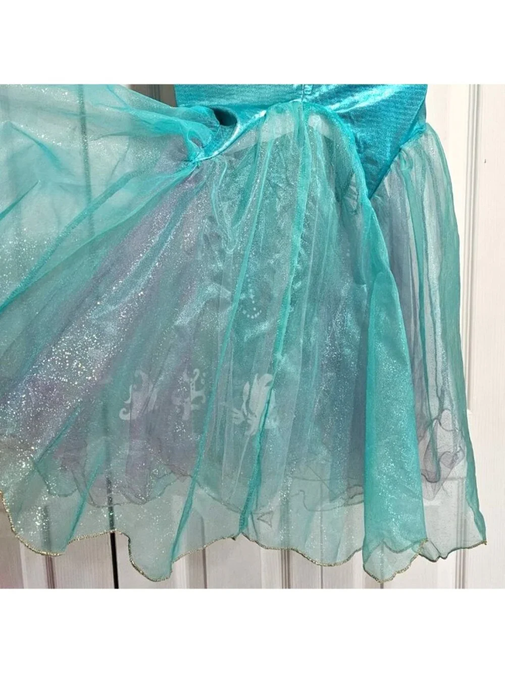 Disney Little Mermaid Ariel Costume Kid 7-8 Gloves Storybook Scene Toys R Us Exc - Picture 8 of 10